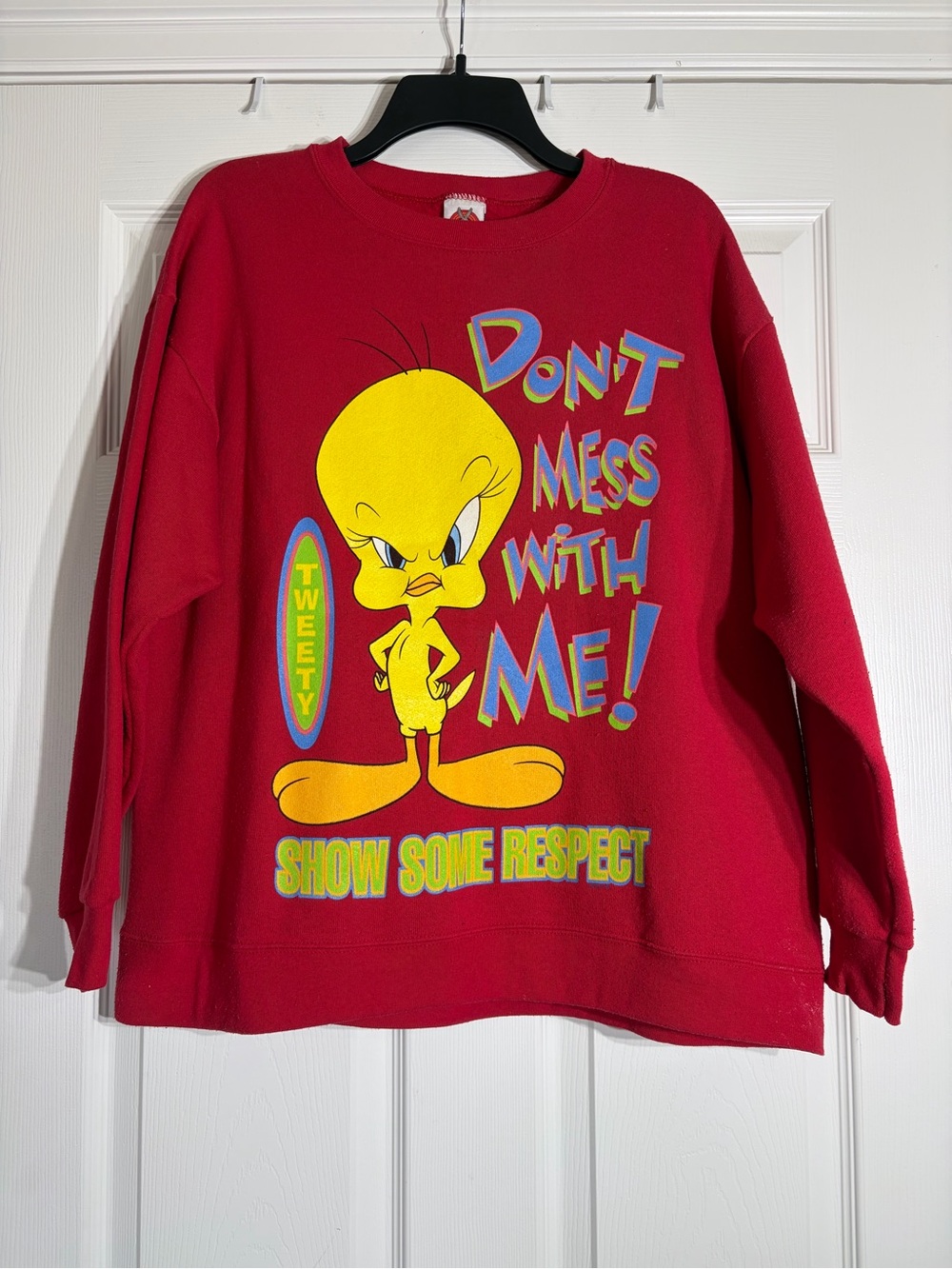 Vintage 90s Looney Tunes Tweety Bird Graphic Sweatshirt M/L